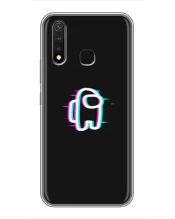 Чехол для Vivo Y19 с картинкой «Among Us неон»