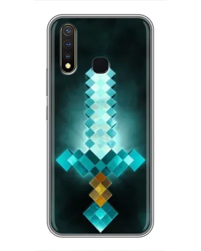 Чехол для Vivo Y19 с картинкой «Алмазный меч неон»