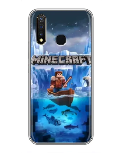 Чехол для Vivo Y19 с картинкой «Minecraft ледяной мир»
