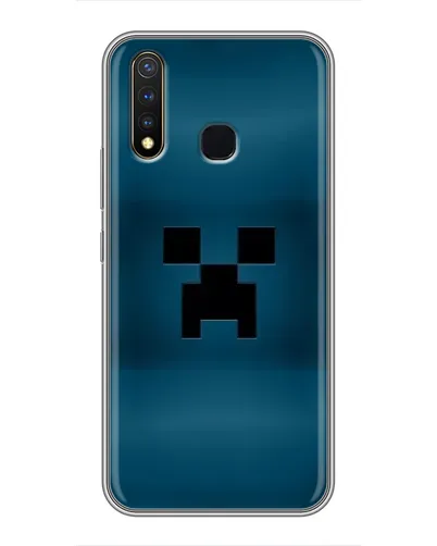 Чехол для Vivo Y19 с картинкой «Крипер текстура»