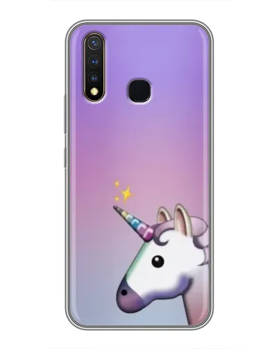 Чехол для Vivo Y19 с картинкой «Единорог градиент»