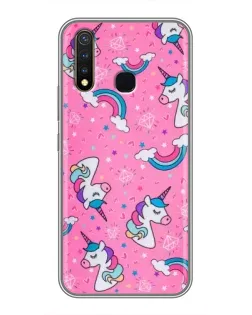Чехол для Vivo Y19 с картинкой «Unicorn паттерн розовый» Чехол для Vivo Y19 с картинкой «Unicorn паттерн розовый»