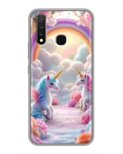Чехол для Vivo Y19 с картинкой «Радуга и единороги» Чехол для Vivo Y19 с картинкой «Радуга и единороги»