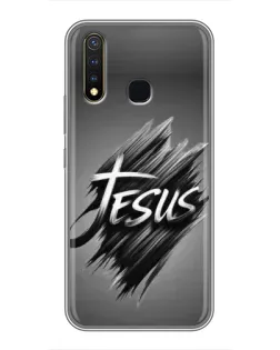 Чехол для Vivo Y19 с картинкой «Надпись Jesus Graffiti»
