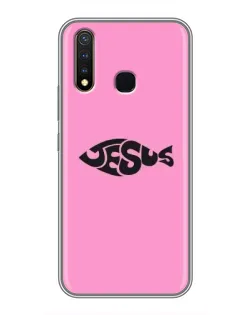 Чехол для Vivo Y19 с картинкой «Розовый символ  Jesus»