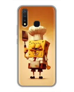 Чехол для Vivo Y19 с картинкой «Губка Боб повар»