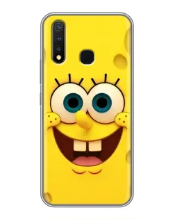 Чехол для Vivo Y19 с картинкой «Губка Боб улыбка»