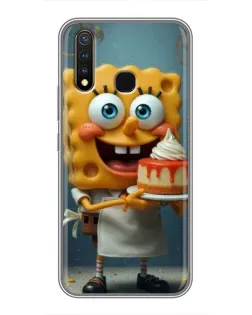 Чехол для Vivo Y19 с картинкой «Повар Спанч Боб»