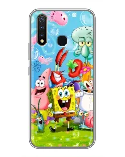 Чехол для Vivo Y19 с картинкой «Губка Боб и друзья» Чехол для Vivo Y19 с картинкой «Губка Боб и друзья»