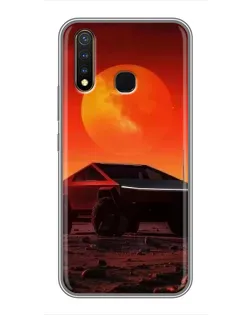 Чехол для Vivo Y19 с картинкой «Cybertruck на Марсе»
