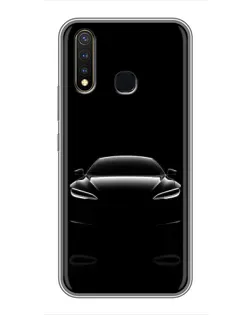 Чехол для Vivo Y19 с картинкой «Силуэт Tesla Night»