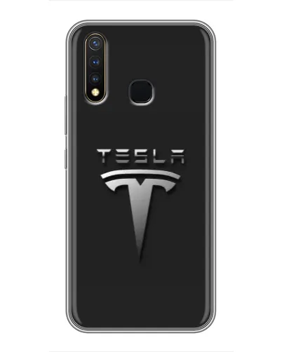 Чехол для Vivo Y19 с картинкой «Стальной логотип Tesla» Чехол для Vivo Y19 с картинкой «Стальной логотип Tesla»
