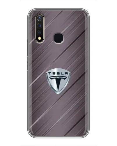 Чехол для Vivo Y19 с картинкой «Металлическая текстура Tesla» Чехол для Vivo Y19 с картинкой «Металлическая текстура Tesla»