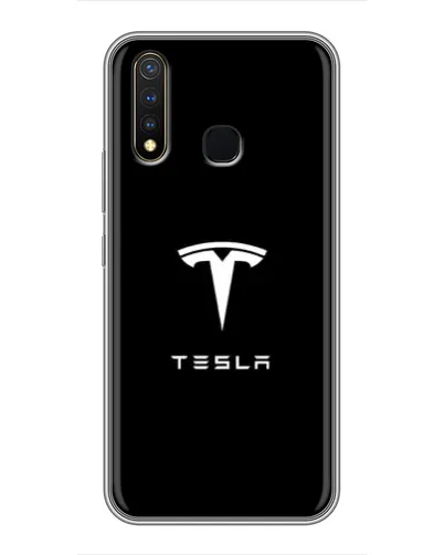 Чехол для Vivo Y19 с картинкой «Tesla White Logo» Чехол для Vivo Y19 с картинкой «Tesla White Logo»