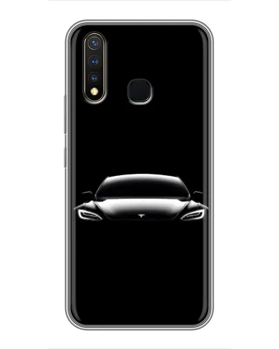 Чехол для Vivo Y19 с картинкой «Фары Tesla Night» Чехол для Vivo Y19 с картинкой «Фары Tesla Night»