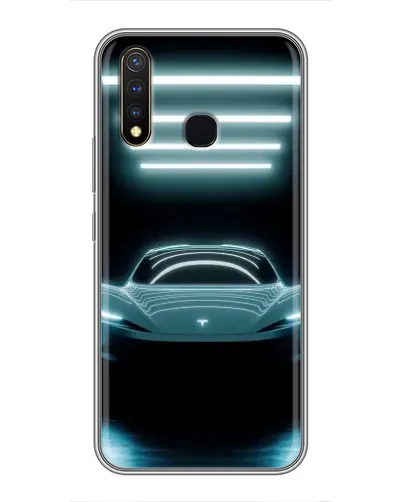 Чехол для Vivo Y19 с картинкой «Tesla в неоне» Чехол для Vivo Y19 с картинкой «Tesla в неоне»