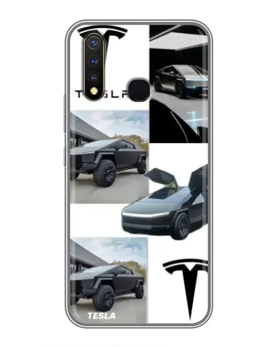 Чехол для Vivo Y19 с картинкой «Коллаж Cybertruck Tesla» Чехол для Vivo Y19 с картинкой «Коллаж Cybertruck Tesla»