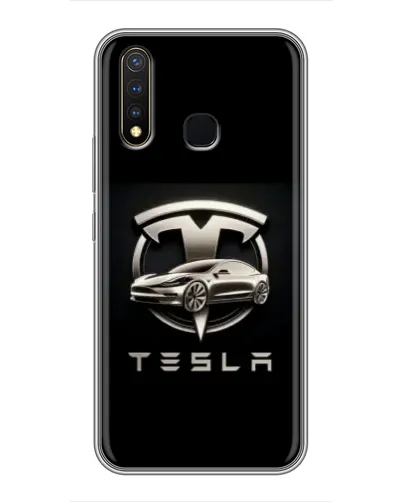 Чехол для Vivo Y19 с картинкой «Tesla — серебристое авто» Чехол для Vivo Y19 с картинкой «Tesla — серебристое авто»