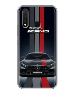 Чохол для Vivo Y19 з картинкою «Mercedes — білий карбон»