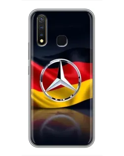 Чехол для Vivo Y19 с картинкой «Mercedes — флаг Германии»