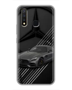 Чехол для Vivo Y19 с картинкой «Mercedes AMG — графика»