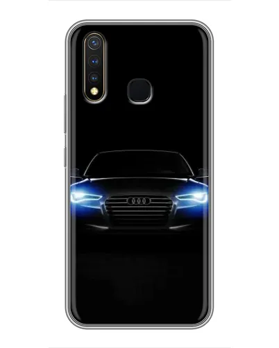 Чехол для Vivo Y19 с картинкой «Audi в неоне»