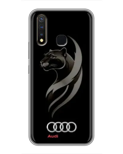 Чехол для Vivo Y19 с картинкой «Графика — пантера и Audi»
