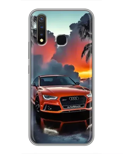 Чехол для Vivo Y19 с картинкой «Audi — закат»