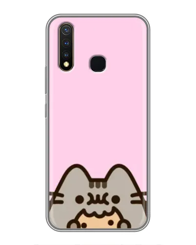 Чехол для Vivo Y19 с картинкой «Pusheen и печенье»