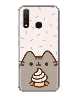 Чохол для Vivo Y19 з картинкою «Пушин з кексом»