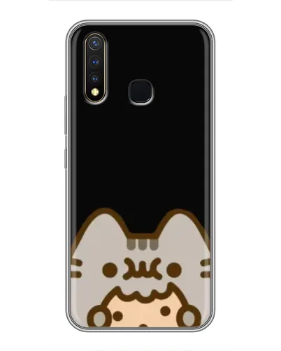 Чехол для Vivo Y19 с картинкой «Пушин на черном»