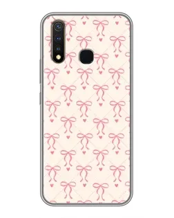 Чехол для Vivo Y19 с картинкой «Розовые бантики Coquette»