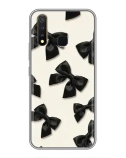 Чехол для Vivo Y19 с картинкой «Черные бантики»