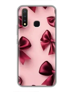 Чехол для Vivo Y19 с картинкой «Бордовый атлас»