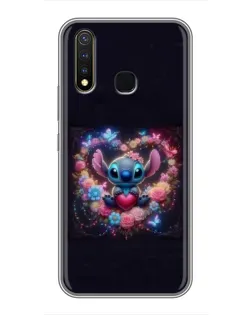 Чехол для Vivo Y19 с картинкой «Stitch в цветах» Чехол для Vivo Y19 с картинкой «Stitch в цветах»