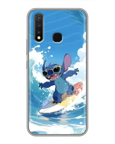 Чехол для Vivo Y19 с картинкой «Стич на волне»