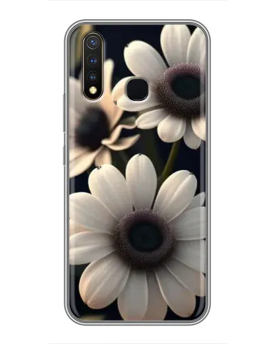 Чехол для Vivo Y19 с картинкой «Белые маргаритки макро» Чехол для Vivo Y19 с картинкой «Белые маргаритки макро»