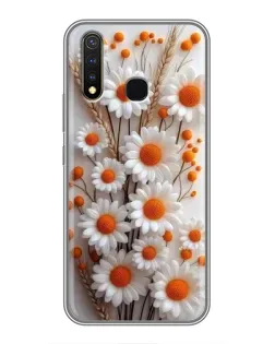 Чохол для Vivo Y19 з картинкою «Білі сухоцвіти»