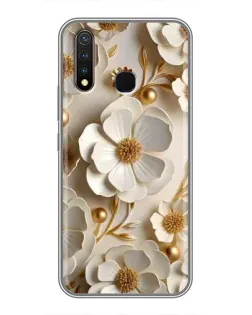 Чохол для Vivo Y19 з картинкою «Білі паперові квіти»