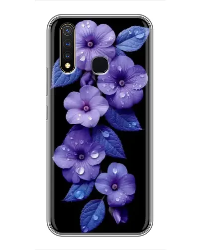 Чехол для Vivo Y19 с картинкой «Фиолетовые цветы с росою» Чехол для Vivo Y19 с картинкой «Фиолетовые цветы с росою»