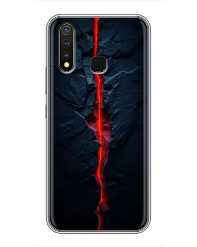 Чехол для Vivo Y19 с картинкой «Kрасная лавовая трещина»
