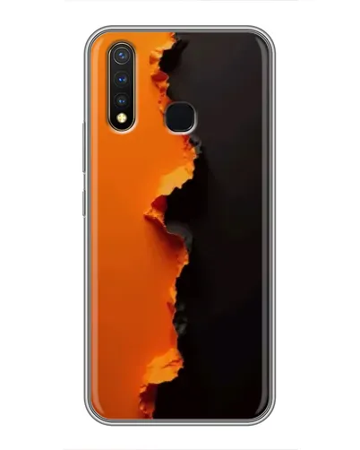 Чехол для Vivo Y19 с картинкой «Оранжевый разлом»