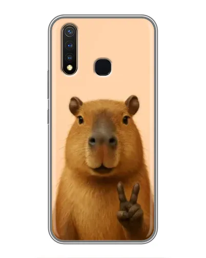 Чехол для Vivo Y19 с картинкой «Капибара виктория»