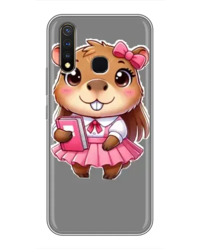 Чехол для Vivo Y19 с картинкой «Девочка капибара»