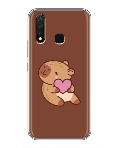 Чехол для Vivo Y19 с картинкой «Капибара с сердцем»