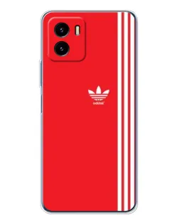 Чехол для Vivo Y19s Pro с картинкой «Красный минимализм Adidas»