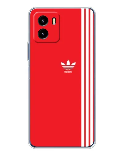 Чехол для Vivo Y19s Pro с картинкой «Красный минимализм Adidas»