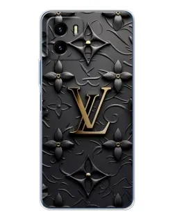 Чехол для Vivo Y19s Pro с картинкой «Кожаная текстура LV»