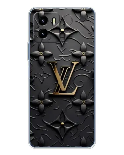 Чехол для Vivo Y19s Pro с картинкой «Кожаная текстура LV»