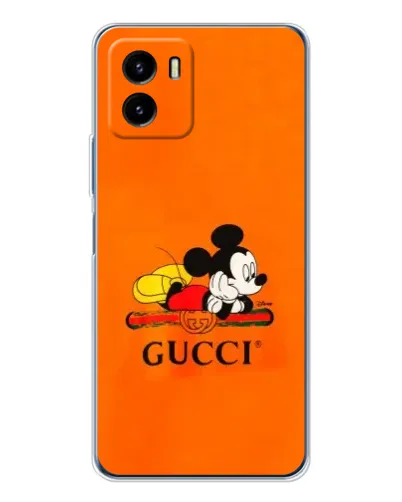 Чехол для Vivo Y19s Pro с картинкой «Микки Маус Gucci — оранж» Чехол для Vivo Y19s Pro с картинкой «Микки Маус Gucci — оранж»